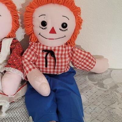 Lot 72: Vintage Large RAGGETY ANN and ANDY Dolls
