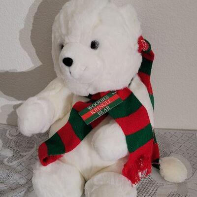 Lot 75: Vintage New Plush WOODIE'S Kringle Bear
