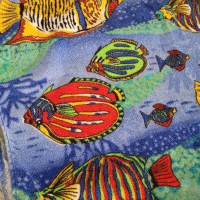 Lot 96: Vintage Beach Towel FISH Graphic 