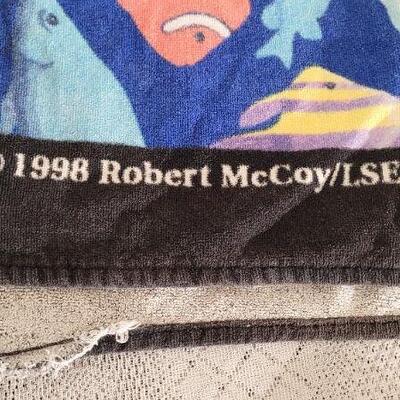 Lot 97: Vintage 1998 Beach Towel FISH Graphic 
