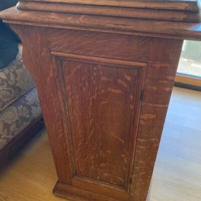 Antique Singer Sewing Machine with Fully Enclosed Treadle Cabinet