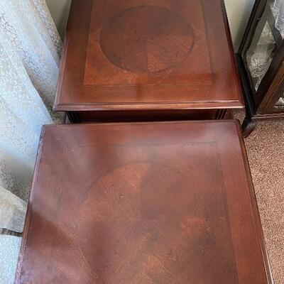 Pair of Mahogany Claw Foot Square End Side Tables
