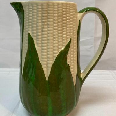 Vintage White & Green Corn King Pottery Dishware Shawnee USA