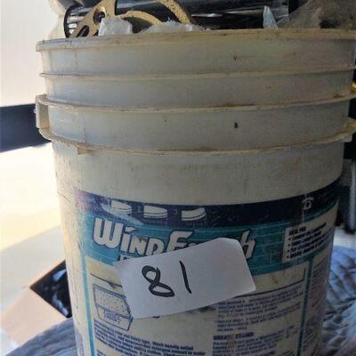 LOT 81 -Plumbing parts as shown, in bucket