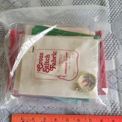 Lot 128: Cross Stitch Fabric Assortment 