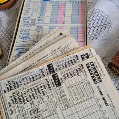 Lot 134: Assorted YAHTZEE Vintage Games 