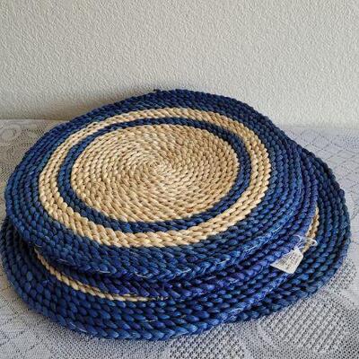 Lot 144: New Hallmark Blue Wicker Placemats