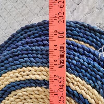 Lot 144: New Hallmark Blue Wicker Placemats