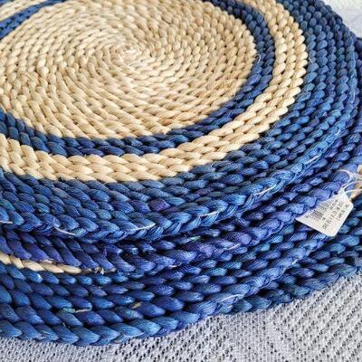 Lot 144: New Hallmark Blue Wicker Placemats