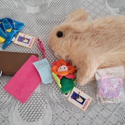 Lot 167: Assorted Puppets, Microphone Earrings and Luggage Tags