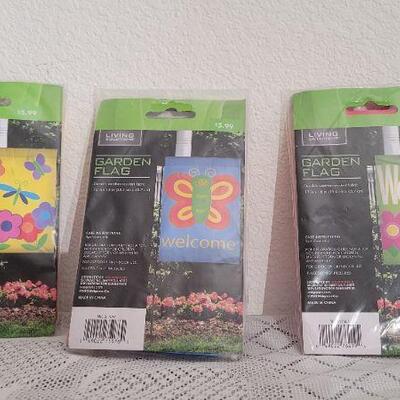 Lot 174: 3 New Garden Flags by Martha Stewart 