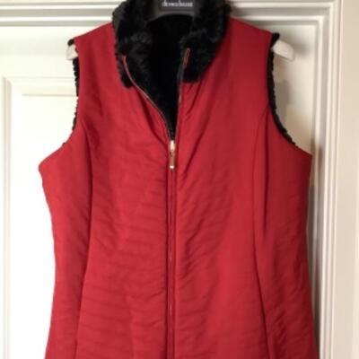 P - 517. Brand New w/ Tags  Faux Fur Reversible Vest 