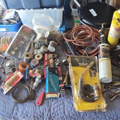 LOPT 83 - Soldering tools, wire, tips, supplies, Benzomatic, etc.