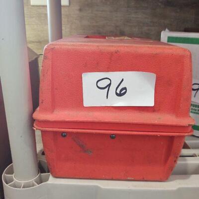 lot 96 -Tool box, contents from plumbing business