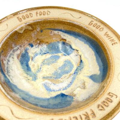 BRYAN BECKER CLAY WERKS â€œGOOD FRIENDS TIRAMISUâ€ HANDMADE POTTERY BOWL