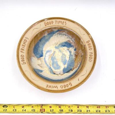 BRYAN BECKER CLAY WERKS â€œGOOD FRIENDS TIRAMISUâ€ HANDMADE POTTERY BOWL