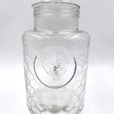 LARGE ROOSTER GLASS DRINK DISPENSER