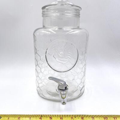 LARGE ROOSTER GLASS DRINK DISPENSER