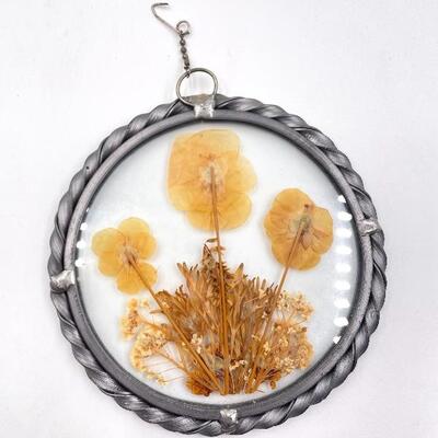 PRESSED FLOWERS IN GLASS FRAMES SET OF 2