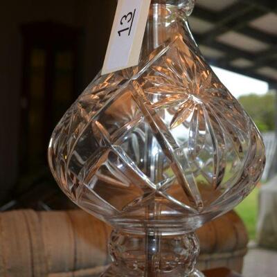 LOT 13 GLASS TABLE LAMP