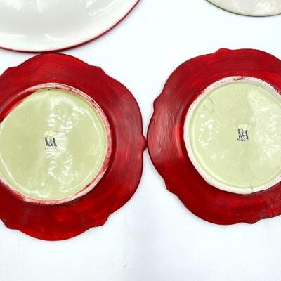 PAINTED PLATES SET OF 4