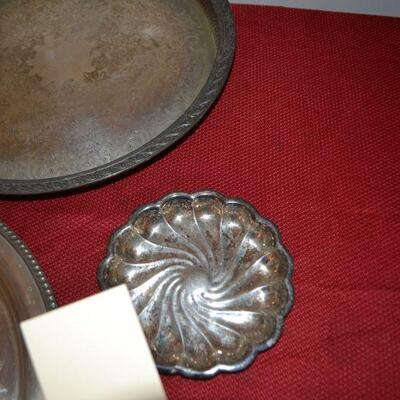 LOT 21. SILVER PLATE AND CERAMIC BELL