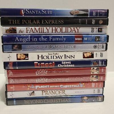 12 Assorted Christmas DVDs (Opened)- Item #375