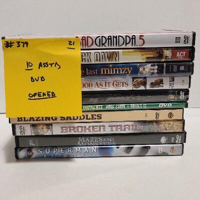 10 Assorted DVDs (Opened)- Item #379