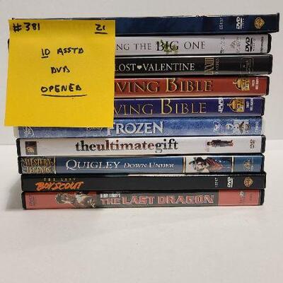 10 Assorted DVDs (Opened)- Item #381