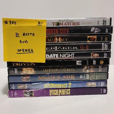 10 Assorted DVDs (Opened)- Item #382