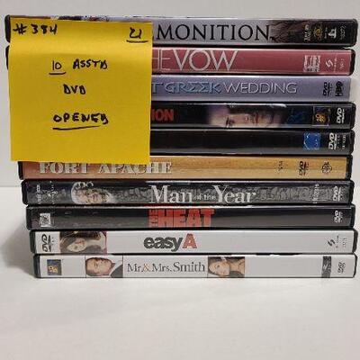 10 Assorted DVDs (Opened)- Item #384