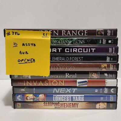10 Assorted DVDs (Opened)- Item #386