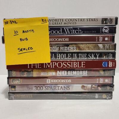 10 Assorted DVDs (Sealed)- Item #392