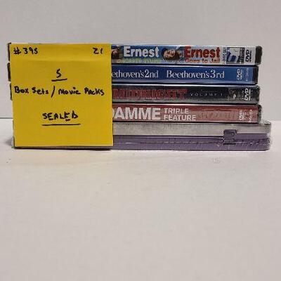 5 DVD Box Sets/Movie Packs (Sealed)- Item #395