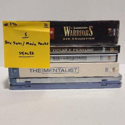 5 DVD Box Sets/Movie Packs (Sealed)- Item #396