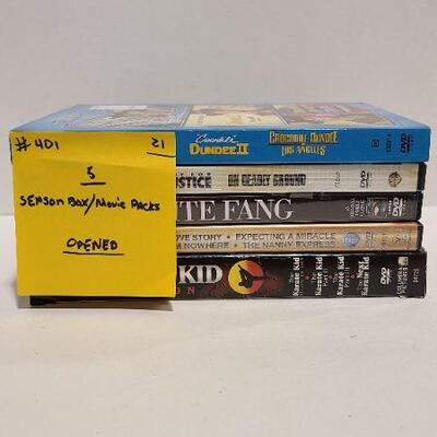 5 DVD Season Box/Movie Packs (Opened)- Item #401