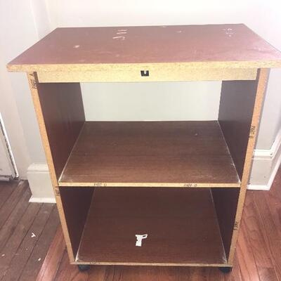 Lot 33L:   Side Table and Bookshelf