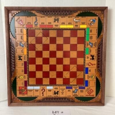 G - 537  23â€ Wood Framed Monopoly Board 