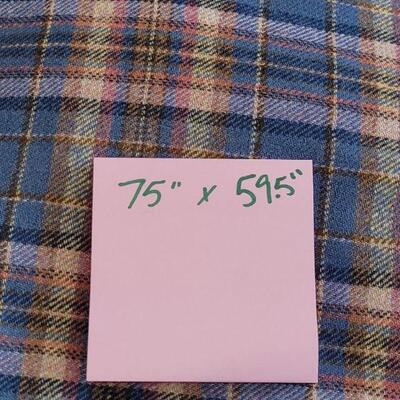 Lot 176: Red & Blue Plaid FABRIC (red: 3yards Ã— 59"  and blue: 75" Ã— 59")