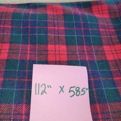 Lot 176: Red & Blue Plaid FABRIC (red: 3yards Ã— 59"  and blue: 75" Ã— 59")