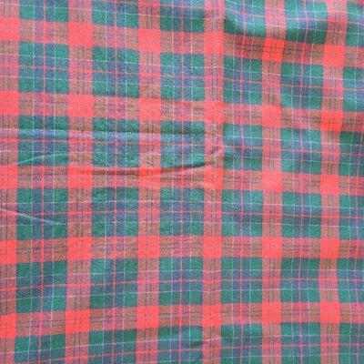 Lot 176: Red & Blue Plaid FABRIC (red: 3yards Ã— 59"  and blue: 75" Ã— 59")