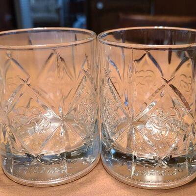 Lot 7K: Dewar's Scotch Glasses, Etched Stemware and More