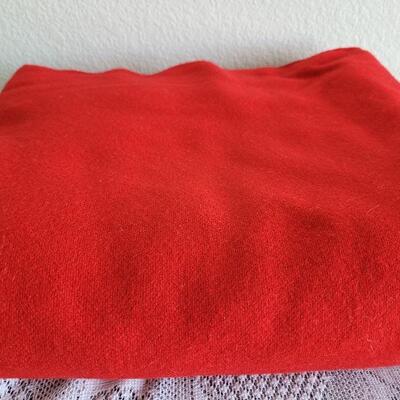 Lot 178: Red Wool Fabric - 7yards