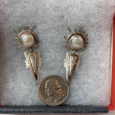 K562 Sterling, 14k , Pearl Pierced Earring by Tabra Tunoa 