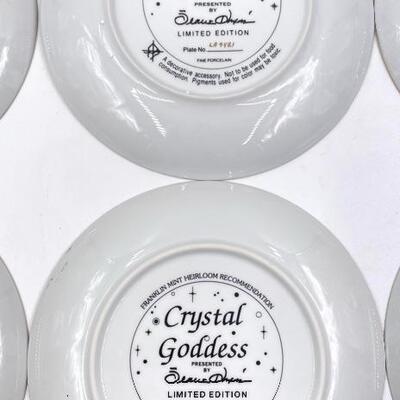 FRANKLIN MINT COLLECTOR - KIRK HEINERT LIMITED EDITION â€œCRYSTALâ€ PORCELAIN PLATES SET OF 6