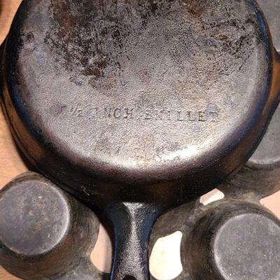 Lot 13K:  Griswold #10 Muffin & Cast Iron Pans 