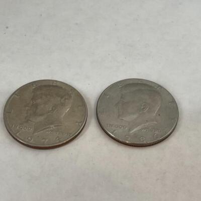 K568 Two -Half Dollars 1974 & 1986 