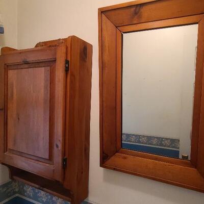 Lot 14 Bath: Cabinet & Mirror