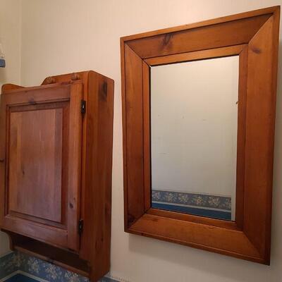 Lot 14 Bath: Cabinet & Mirror