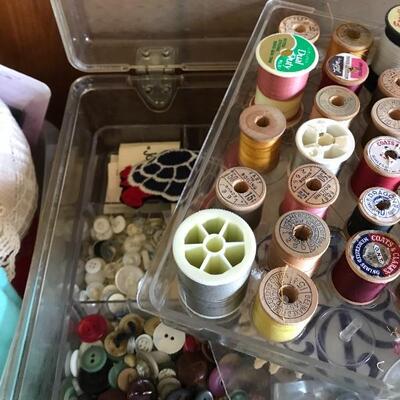 lot 69D Sewing Cutting Mats, Thread, Scissors and More